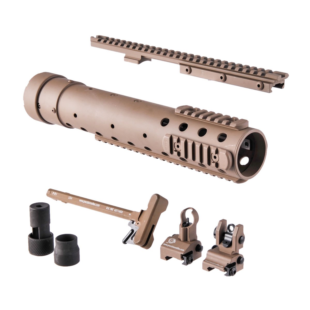 PRECISION REFLEX, INC. - MK 12 MOD H GEN III DIY Kit w/PRI REAR SIGHT RECCE RAIL FDE